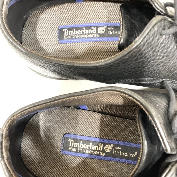 Timberland Men Black Leather Shoe (size: 10) - Picture 12 of 16